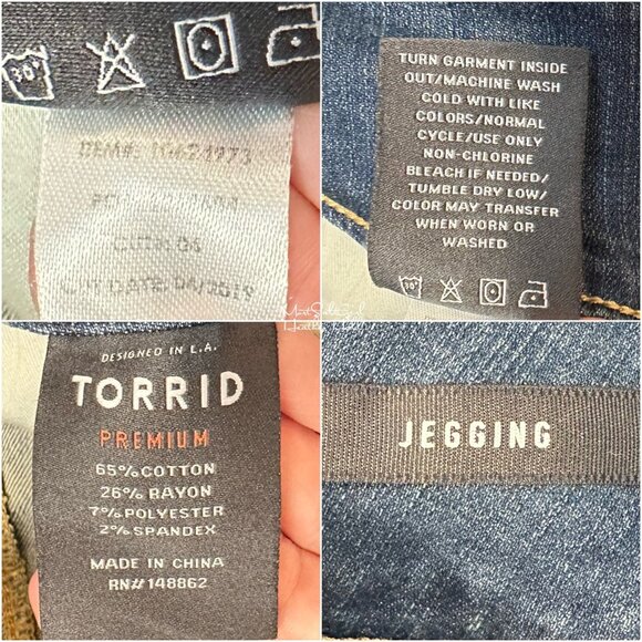 Torrid Premium Three-Button Distressed Jegging Jeans Size 20 - Picture 6 of 6